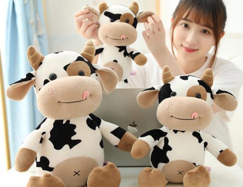 ✨ New Brand Coming Soon – Giggle Bigle | Cute Small Cow Plush Toy Pillow | Party Toys & Decorations | Perfect Children’s Birthday Party Gifts